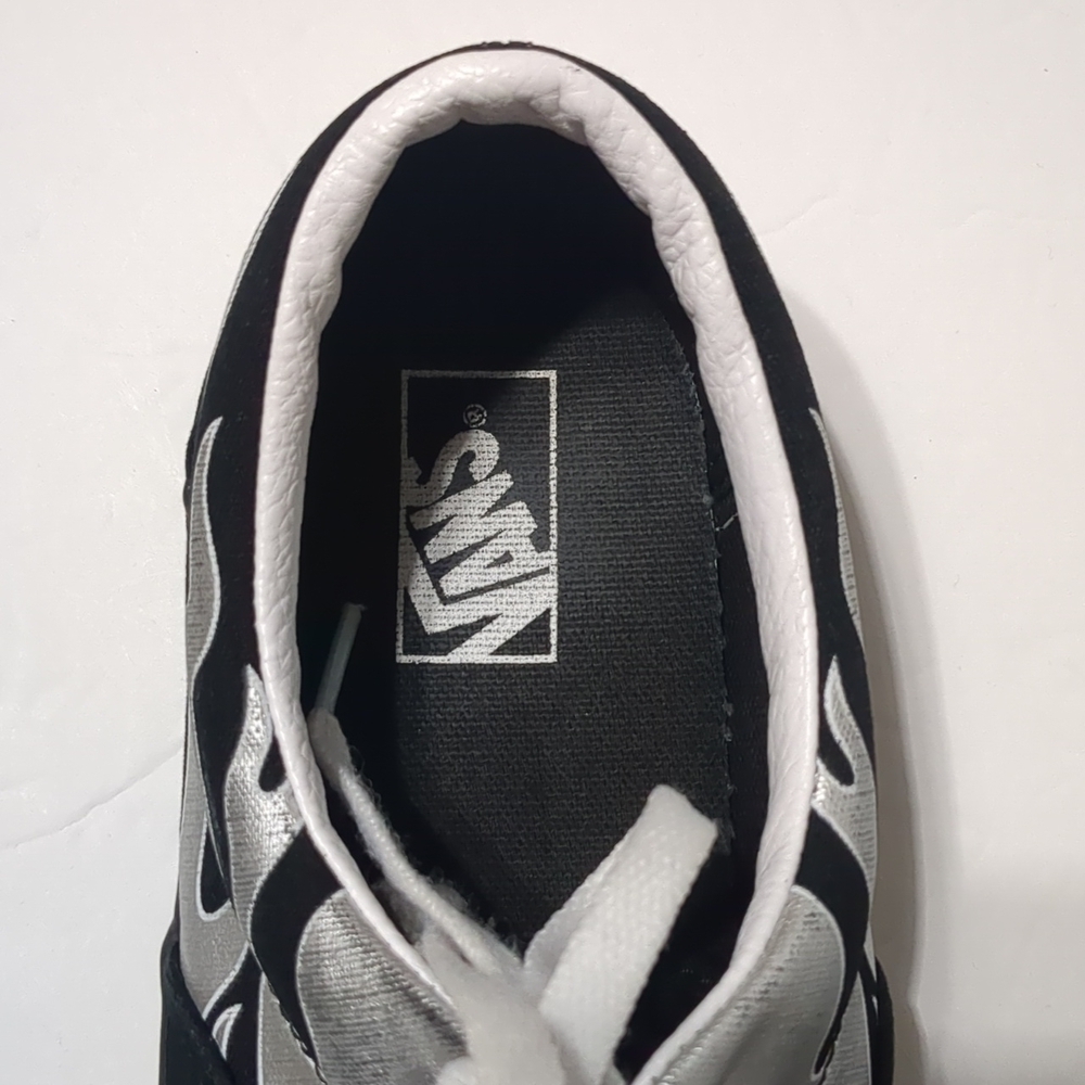 Vans Old School Metallic flame Blk-silver Vans Shoes | Fire Vans - Picture 8 of 8